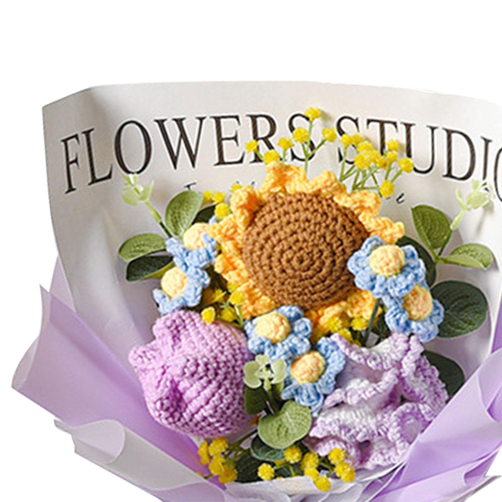 Amazon.co.jp: P Prettyia 完成したかぎ針編みの花、編み物の花束